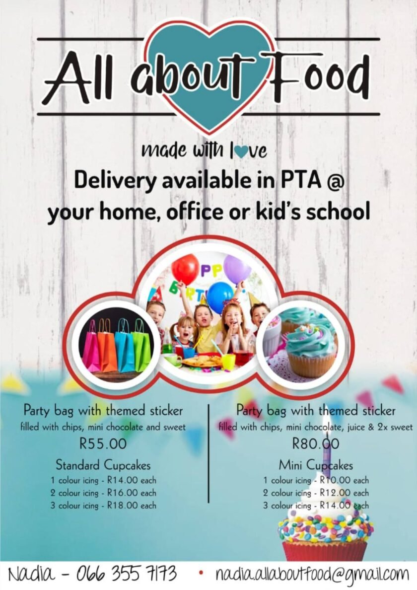 Party Bag and Cupcakes Ad